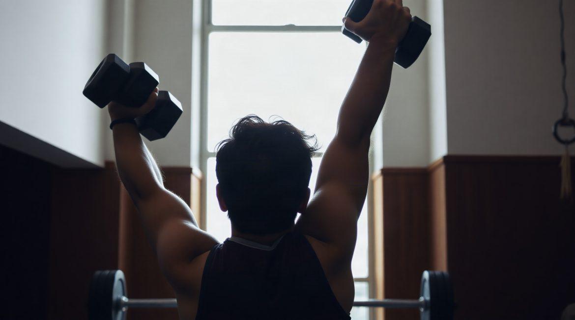 Triceps long vs court : comment cibler chaque chef pour des bras vraiment développés Athlète en extension triceps au-dessus de la tête à la salle
