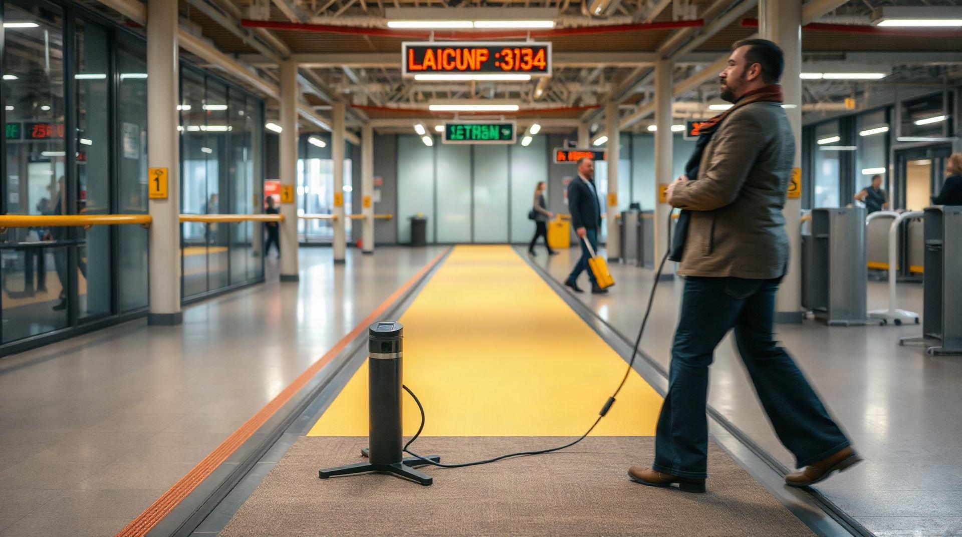 Tableau de bord numérique d'un tapis de marche électrique en fonctionnement