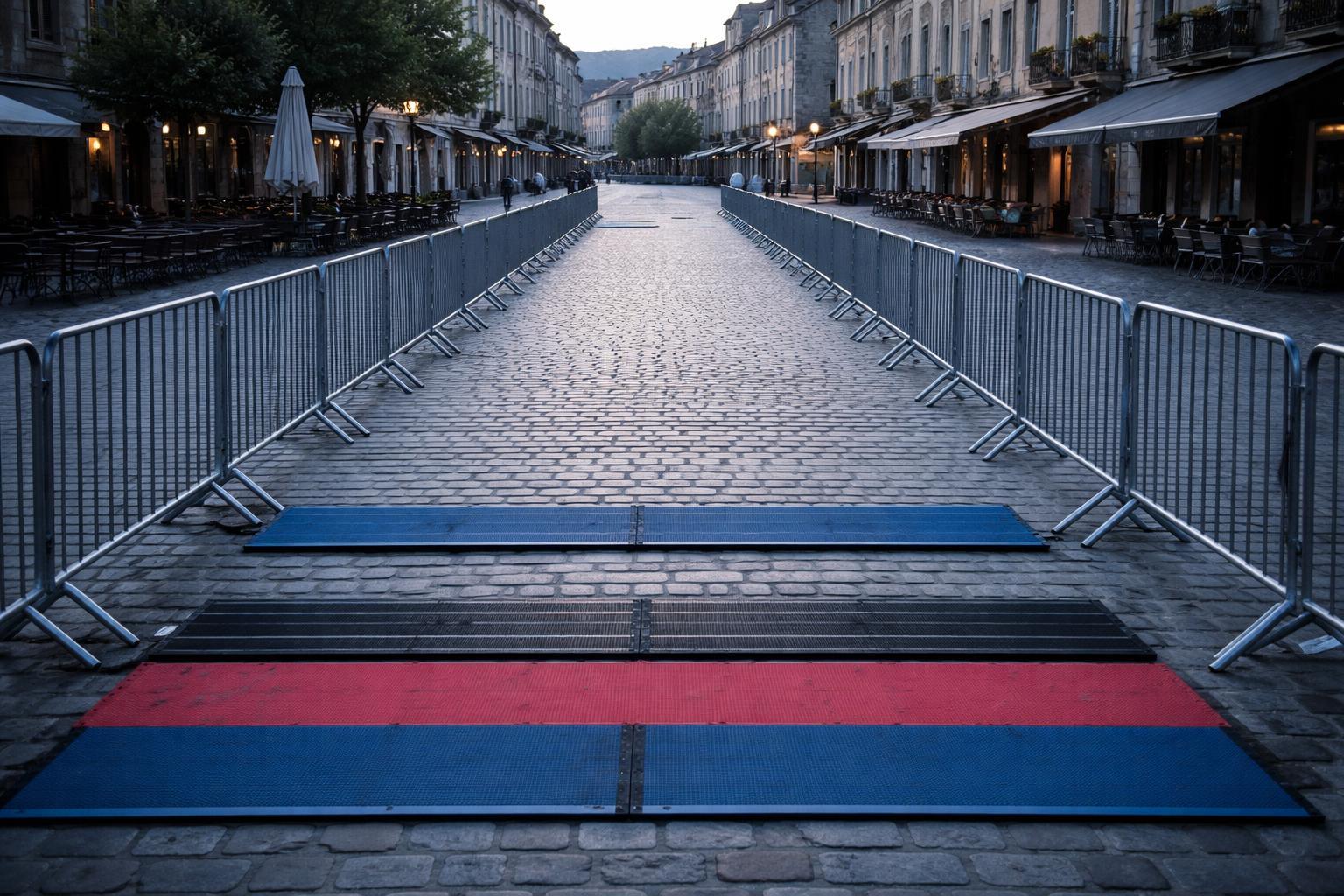 Départ du Grand Trail des Templiers sur la place de Millau