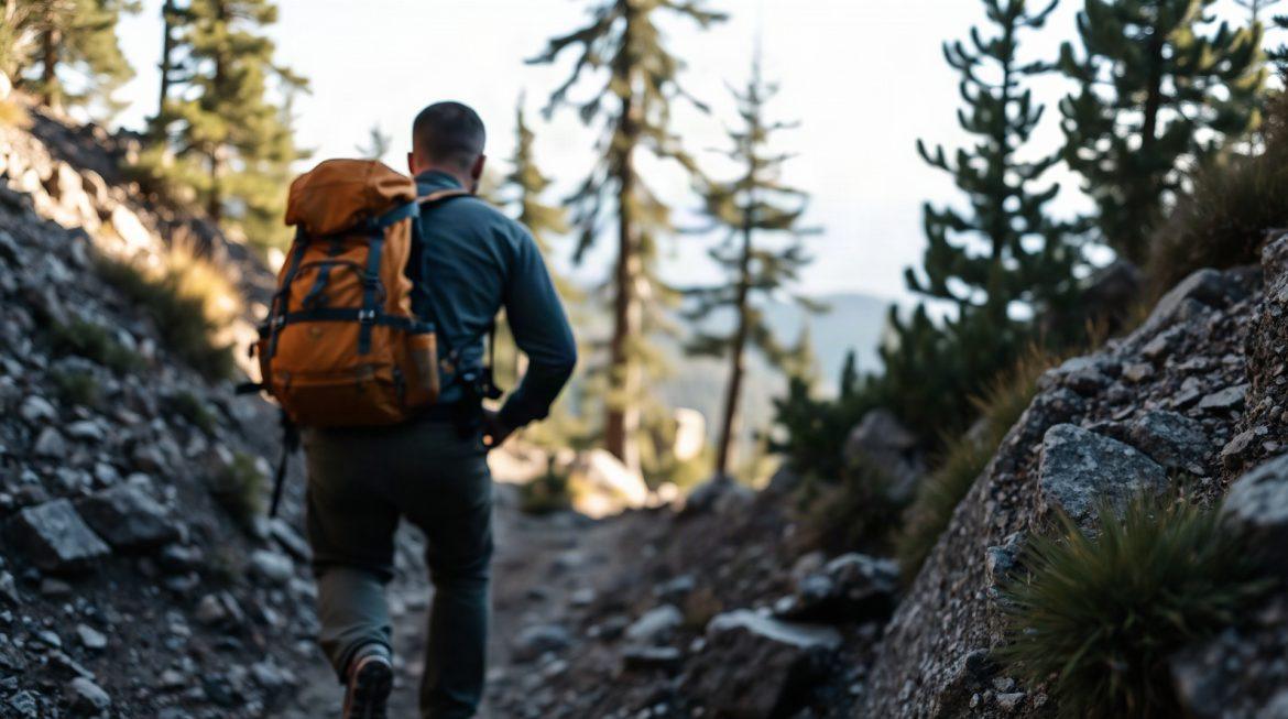 Douleur au genou en descente : causes, exercices et solutions concrètes Randonneur tenant son genou sur un sentier en descente